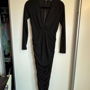 Fashion Nova black long sleeve dress